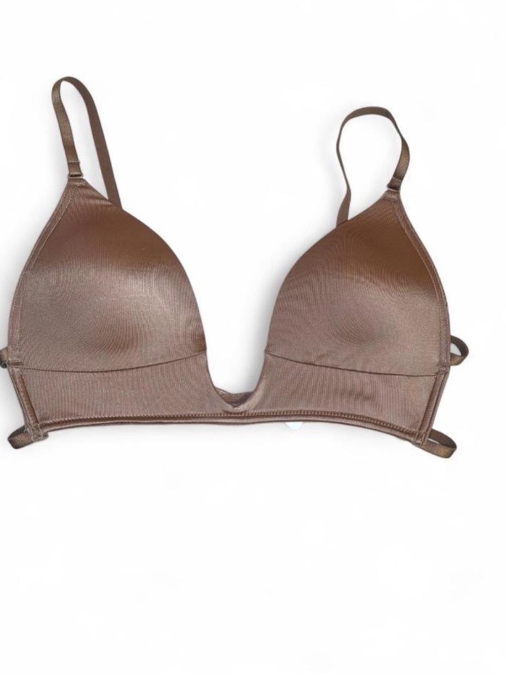 Smooth Wireless Triangle Bra in Brown
